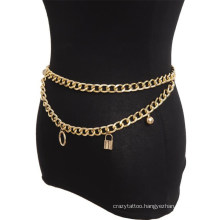 Wholesale Fashion Women Belts 2019 Dress Accessories Chain Belt Ladies Gold Link Belts for Wedding Dress